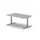 Elektrisch ihv bureau,HxBxD 650-1310x1600x1000mm,blad lichtgrijs