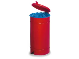 afvalverzamelaar,1x70l,HxØ 700x450mm,klemring,romp staal RAL3000
