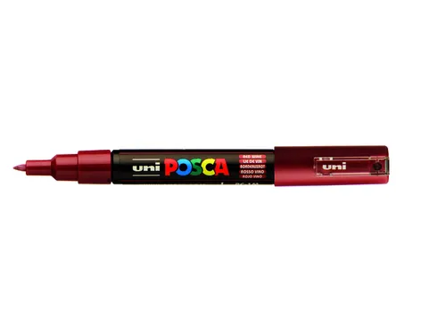 Verfstift Posca PC1MC Extra Fijne punt 0,7-1,0mm wijnrood