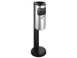 Veiligheidscombi-asbak 825x180mm Staander Staalplaat Nieuwzilver