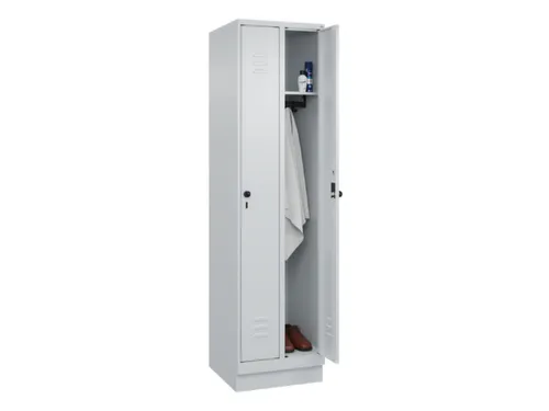 locker,HxBxD 1950x500x500mm,2vak,vak B 250mm,draaigrendel,sokkel