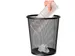 Papiermand Rond Met Gaas 19 Liter Metaal Zwart