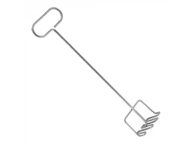 Etenstamper rvs 58cm