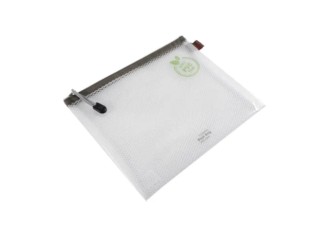 etui A4 Phat-Bag transparant beige met ritssluiting
