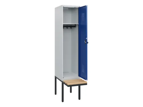 locker met bank,HxBxD 1950x400x815mm,1vak,vak B 400mm,draaigrendel