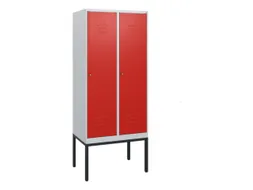 locker,HxBxD 1950x800x500mm,2vak,vak B 400mm,cil.-slot,voetonderstel