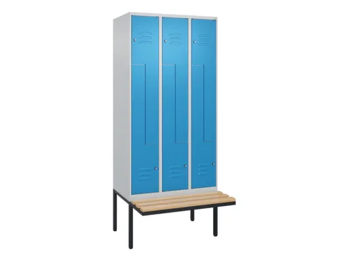 Z-garderobekast,HxBxD 2120x900x815mm,6vak,vak B 300mm,cil.-slot