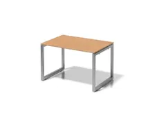 bureau,HxBxD 740x1200x800mm,blad beuken,sledeframe zilverkleurig