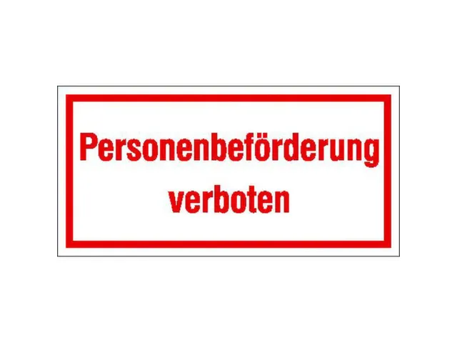 aanwijzingsbord,Personentransport verboden,PVC,om te verlijmen