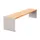 zitbank,B 1800mm,3latten,hout-zitting licht eikenhout,zitting H 450mm