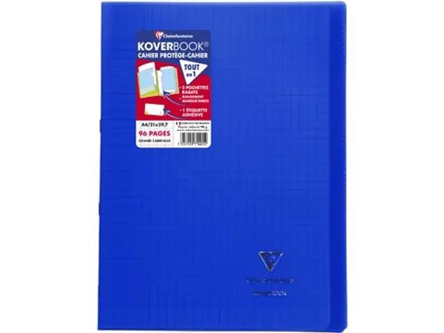 Schrift Koverbook A4 48 vel Seyès, kaft in PP assorti transparant