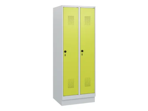 schoollocker,HxBxD 1630x600x500mm,2vak,vak B 300mm,draaigrendel,sokkel