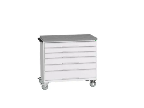 gereedschapswagen 980x1050x600mm linoleum blad 6 laden RAL7035