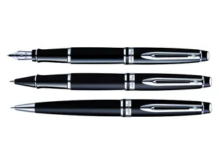 Rollerpen Waterman Expert Black lacquer CT Fijn Zwarte inkt - 2