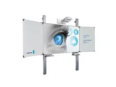 Projectiebord 120x192cm emailstaal mat wit Extraflat profiel Vijfvlaks