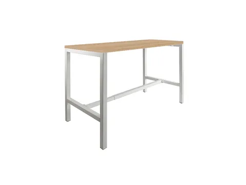 Domino Basic statafel 140x80cm 110cm Lindberg Eik 25mm Alu