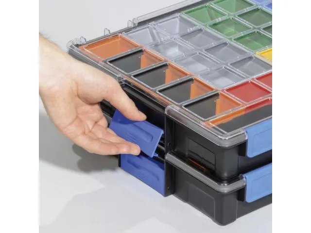 mallette pour petites pièces type 2,HxlxP 76x440x335mm,plastique