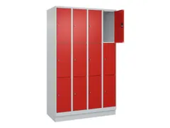 lockerkast,HxBxD 1950x1200x500mm,4x3vakken,vak B 300mm,cil.-slot