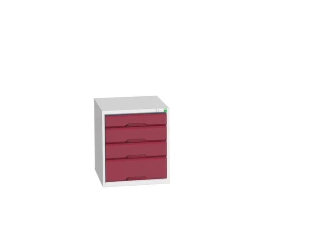 ladekast HxBxD 600x525x550mm 4laden romp RAL7035 front RAL3004