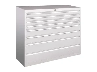 ladekast HxBxD 1000x1023x600mm 8laden RAL7035 front RAL7035 - 2