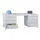Werkplaatsbureau Bxdxh 1700x800x720mm 6laden Ral7035 Front Ral7035
