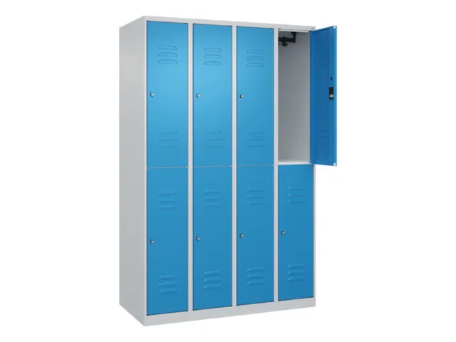Armoire vestiaire à deux niveaux,HxlxP 1850x1200x500mm,4x2compart.