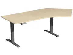 Elektrisch in hgte vst. hoekbureau,HxBxD 630-1280x2166x1130mm