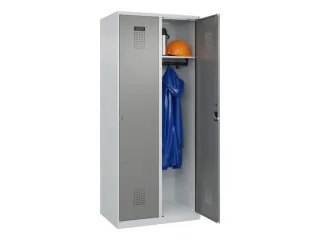 locker,HxBxD 1850x800x500mm,2vak,vak B 400mm,cil.-slot,staand op vloer - 1