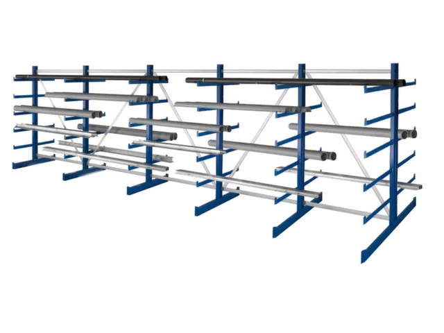 Draagarmstelling Dubbelzijdig 2000x6750x1150mm 6gelijk Lange Armen