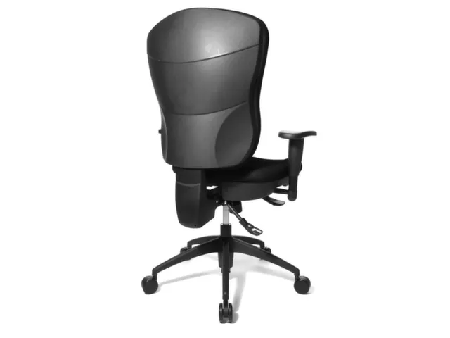 chaise de bureau pivotante,Mécan. synchrone,assise tissu noir