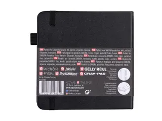Schetsboek Sakura 80 zwarte vellen 140gr 120x120mm zwart - 3