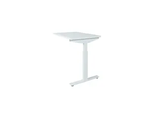 Linesto Plus Aanbouw hoogte instelbaar 120x60cm Krijtwit, T-poot Wit - 3