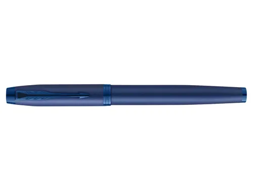 Vulpen Parker IM Monochrome Blue Stainless Steel Medium Blauwe inkt