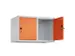 opzetkast,v. locker,2vak.,vak B 400mm,HxBxD 500x800x500mm,vleugeldeur