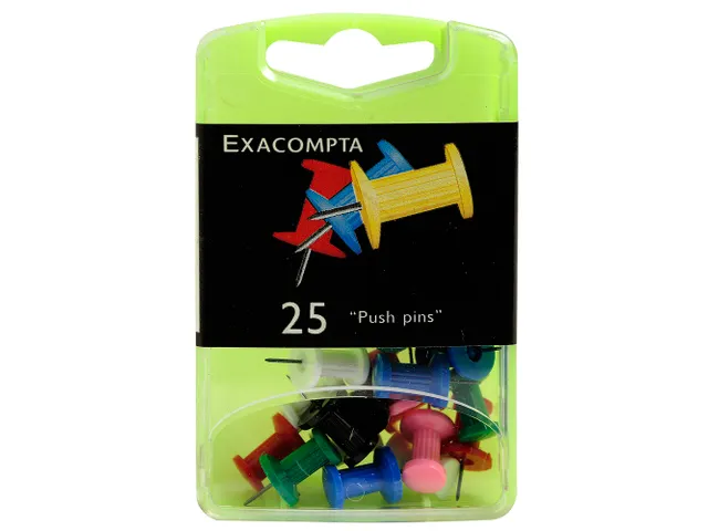 Doos met 25 prikbordspelden Push Pins punthoogte 7mm 10mm diameter
