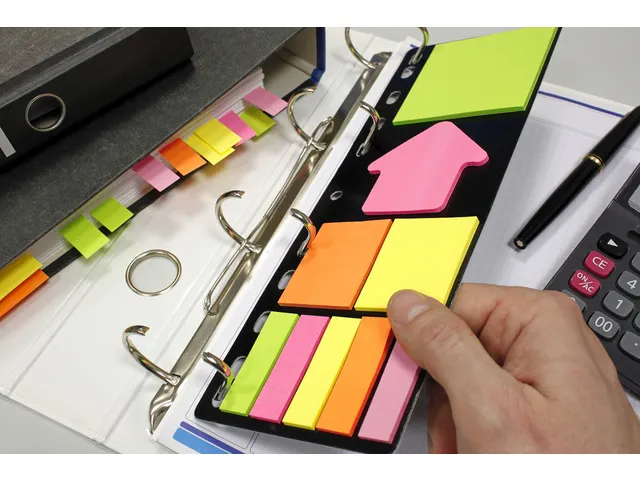 Info Sticky Notes op kaart assorti formaten / kleuren