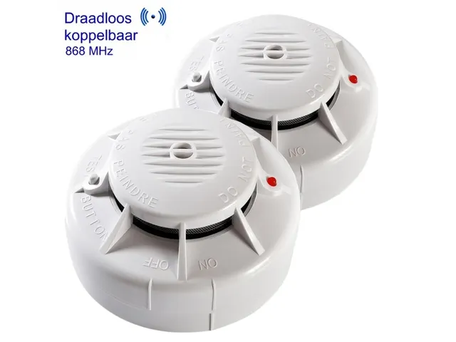Rookmelder Fito optisch inclusief 3V lithium batterij draadloos koppel