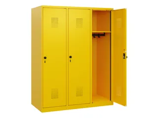 schoollocker,HxBxD 1530x1200x500mm,3vak,vak B 400mm,draaigrendel - 1