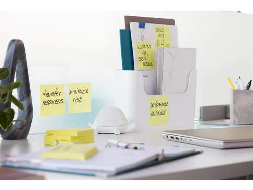 Memoblok 3M Post-it 654-SSCY Super Sticky 76x76mm geel voordeelpak
