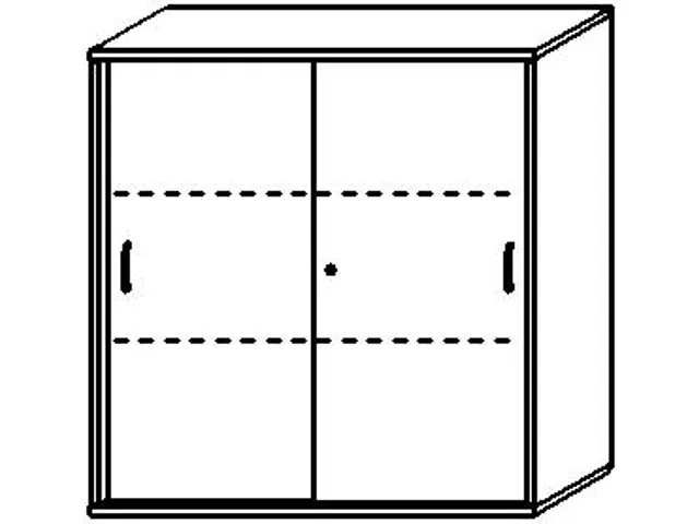Schuifdeurkast 1150x1000x430mm Decor Romp Esdoorn Decor Front Wit