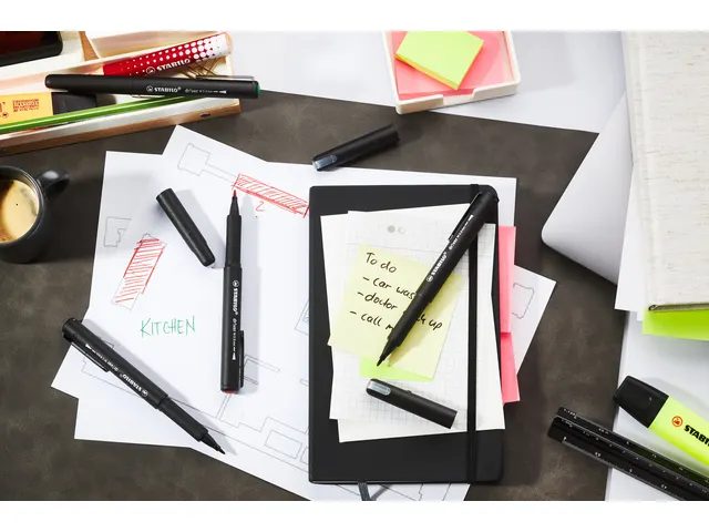 Fineliner STABILO dr!ver medium punt 0.8 mm Groen