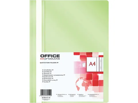Office Products Snelhechtmap PP A4 Lichtgroen