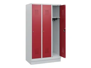 schoollocker,HxBxD 1630x900x500mm,3vak,vak B 300mm,cil.-slot,sokkel - 1