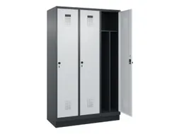 locker voor scheiding van kleding,HxBxD 1950x1200x500mm,3vak