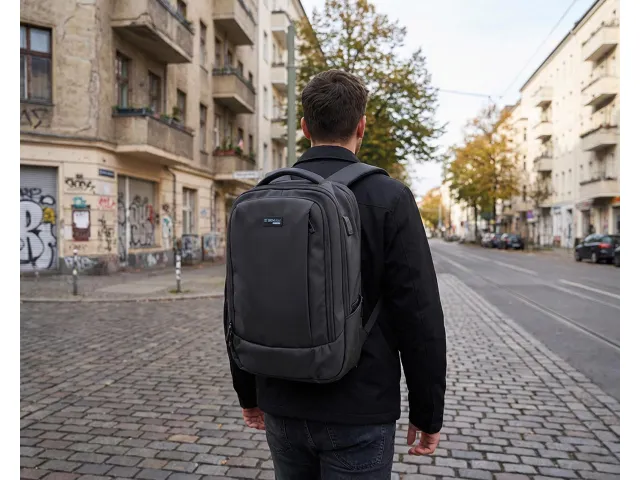 rugzak Berlin 16 l 15,6 inch zwart