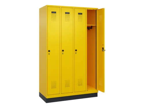 locker,HxBxD 1950x1200x500mm,4vak,vak B 300mm,draaigrendel,sokkel