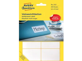 Avery Witte Etiketten Ft 54 X 35 Mm (B X H), 224 Stuks - 1