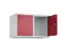opzetkast,v. locker,2vak.,vak B 400mm,HxBxD 500x800x500mm,cilinderslot