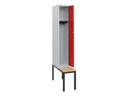 locker met bank,HxBxD 1950x300x815mm,1vak,vak B 300mm,cilinderslot