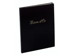 Gastenboek Livre d'O r 27x22cm 100bl zw.